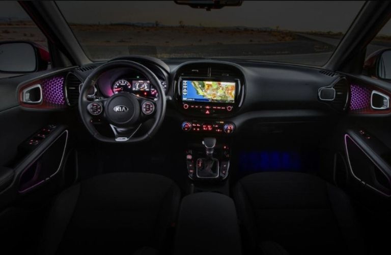 2021 Kia Soul interior dash and wheel